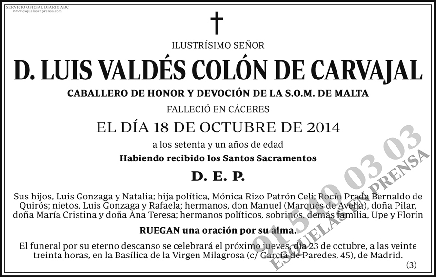 Luis Valdés Colón de Carvajal